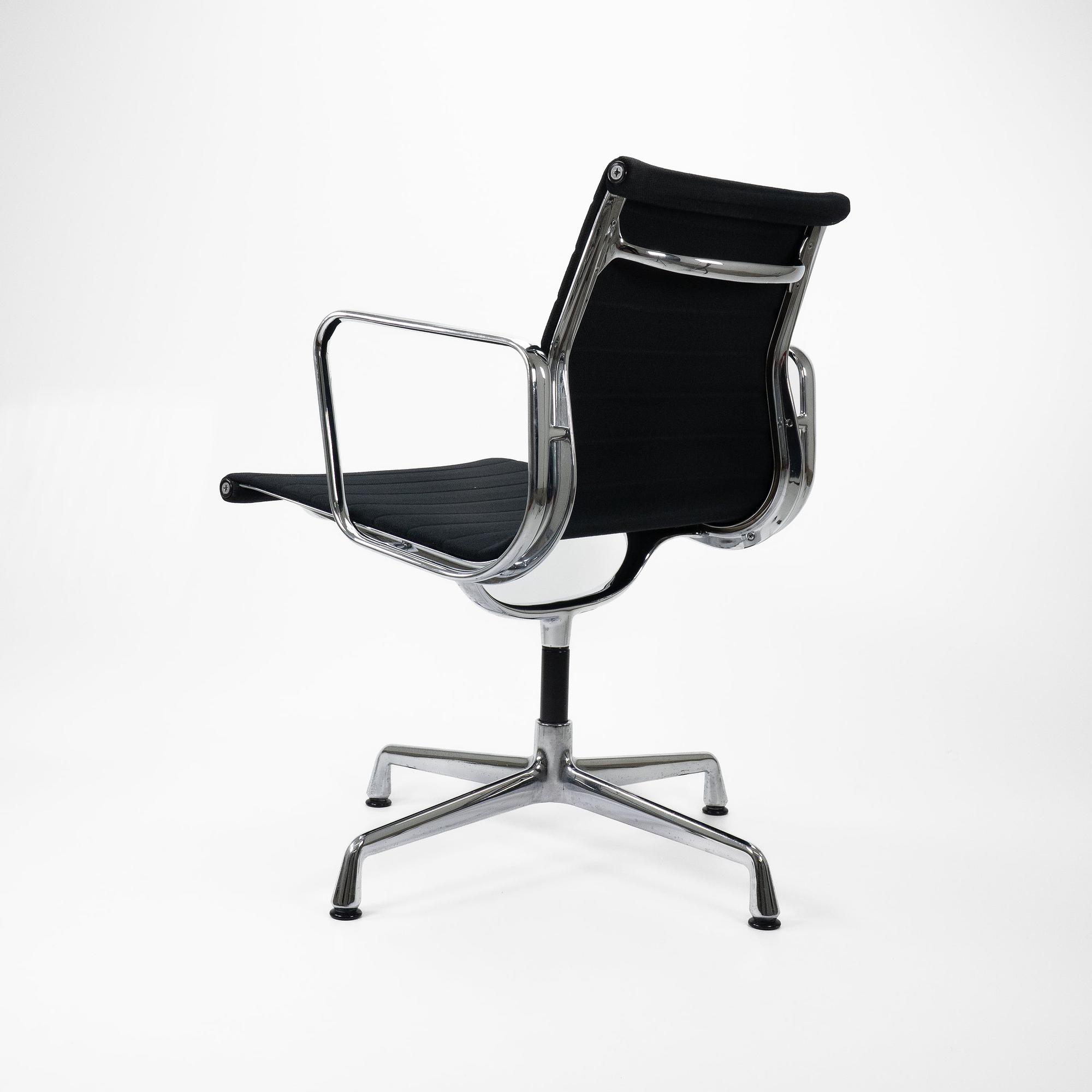 EA108 Office Chair Chrome Hopsack Black 7