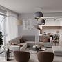 3-Flammig Wabi Sabi Kanso Beams Pendelleuchte Beton Grau 4