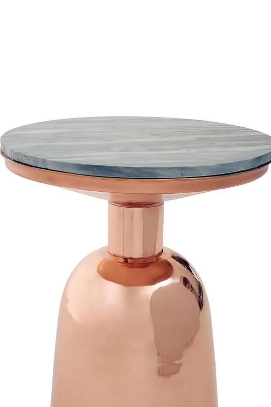 Amira Black Marble Top Kupferfuß Beistelltisch
 4