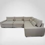 Trent Ecksofa Baumwolle-Leinenstoff Creme 1