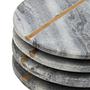 4x Kira Grey Marble Untersetzer
 2