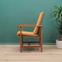 Armchair Teak wood Textile Yellow 1970s 6