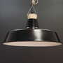 Vintage pendant lamp metal black 1960s 3