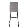 Bar stool Textile Metal Grey Black 5