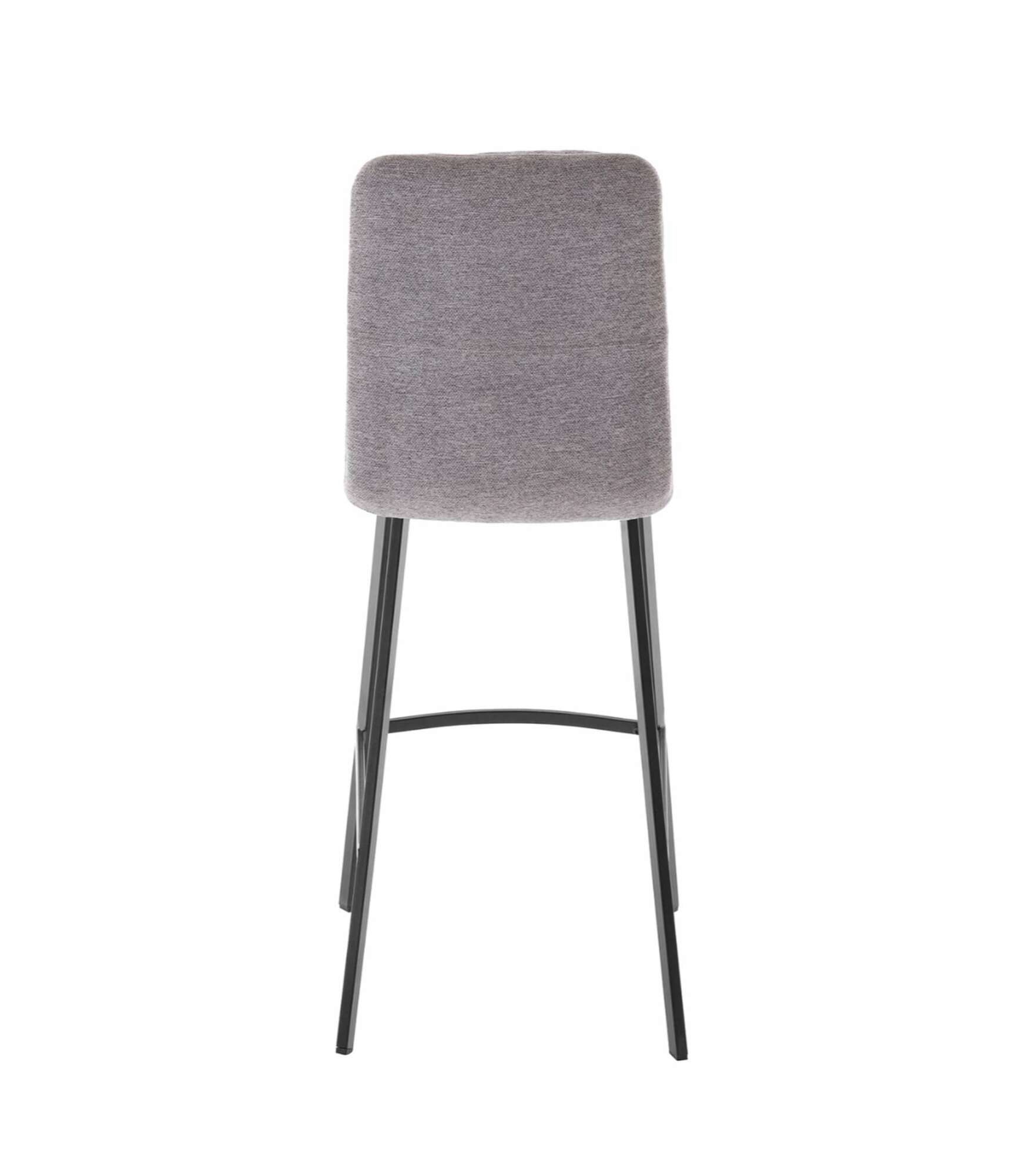 Bar stool Textile Metal Grey Black 5