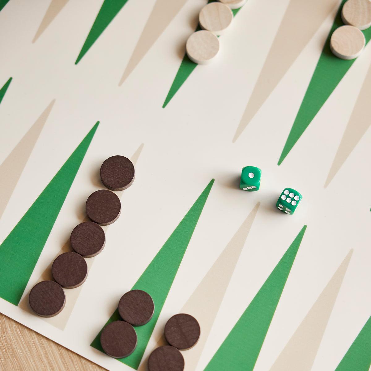Backgammon Spiel Grün 1