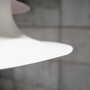 Vintage pendant lamp metal white 1970s 4