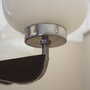 Vintage chandelier wood glass brown 1970s 6