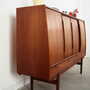 Vintage Highboard Teakholz Braun 1960er Jahre 3