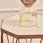 Shalimar Hexagonal Side Table Marble Gold 6