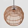 SOLANA Solar Pendant Light Polyethylene Steel Beige 32x32cm 3