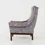 Vintage Sessel Buchenholz Textil Violett 1960er Jahre 3