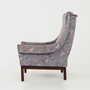 Vintage armchair beech wood textile violet 1960s 3
