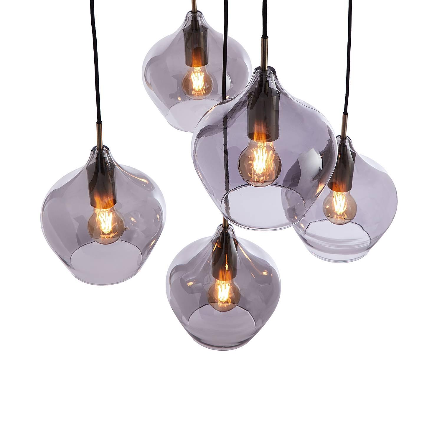 Hängeleuchte SOFIE Eisen Glas Bronze 3