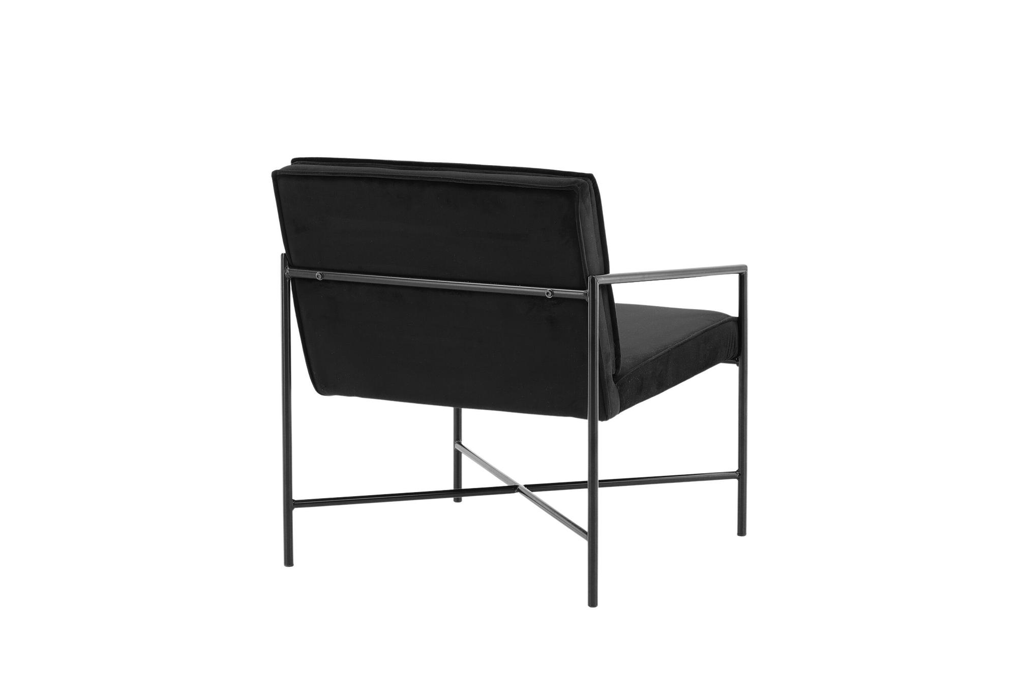 Rakel Armchair Velvet Black 7