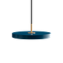 Asteria Pendelleuchte Mini Messing Petrolblau 1