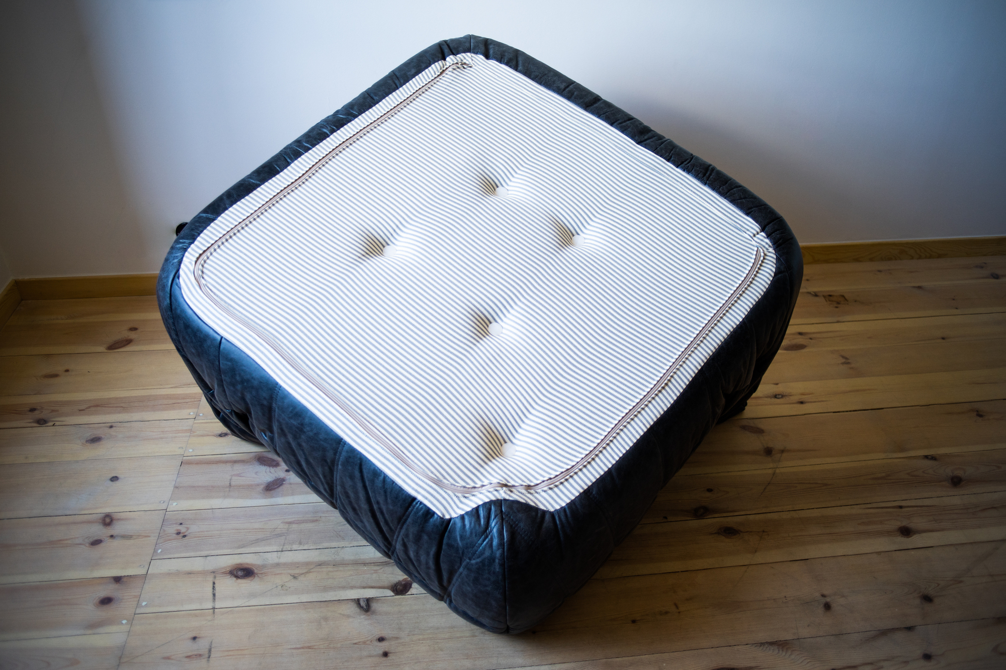 Togo Lounge Set 5 pz. Pelle Pull-Up Nero 4