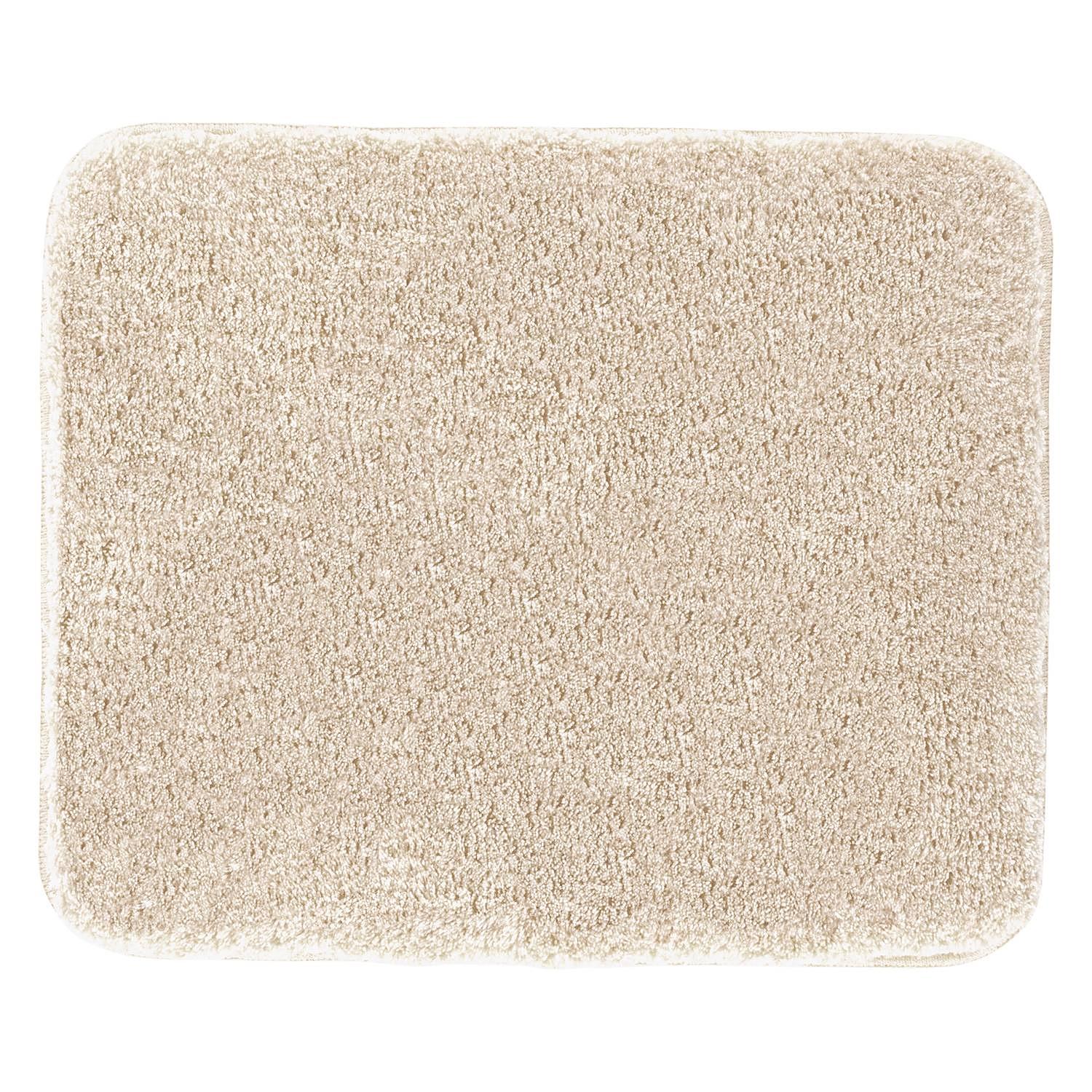 Bath mat Melange woven fabric Ivory 50 x 60 cm 0