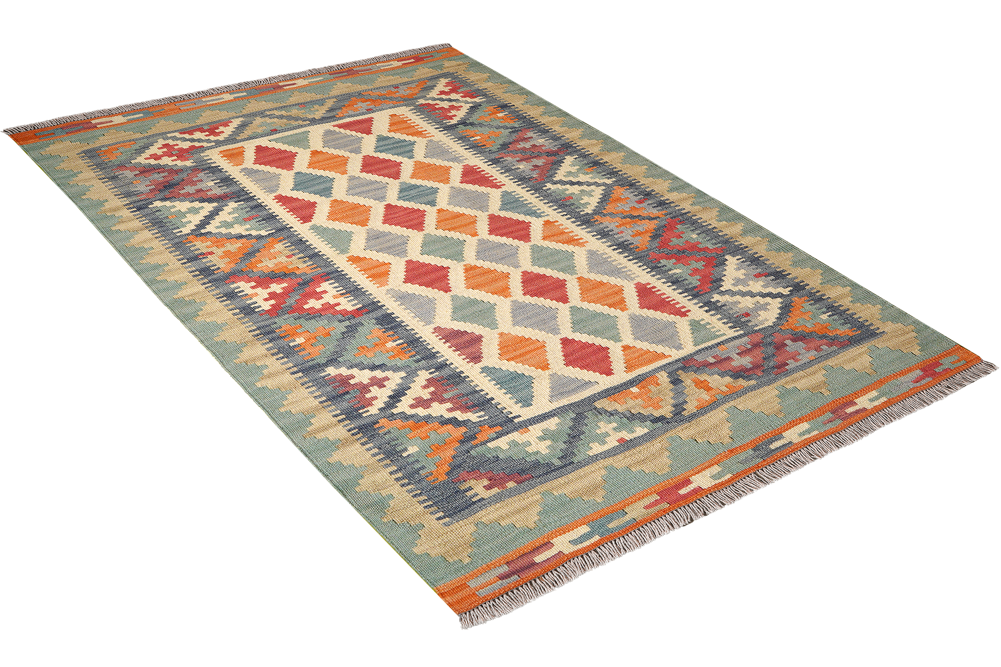 Tappeto Kilim Gashgai Lana Multicolore 2