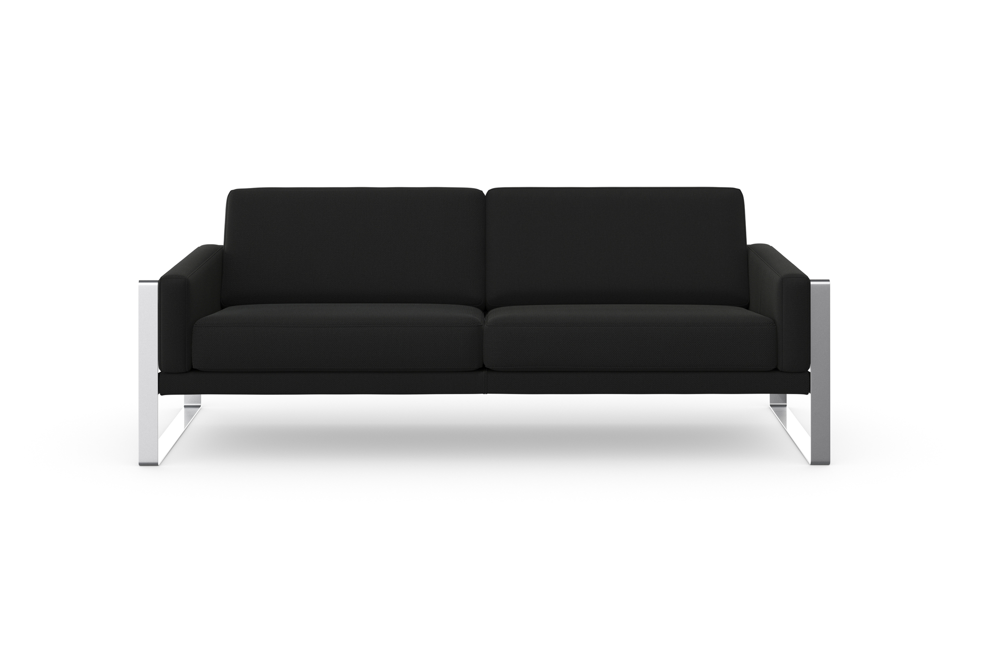 Frame Sofa 3-Sitzer Textil Schwarz 2