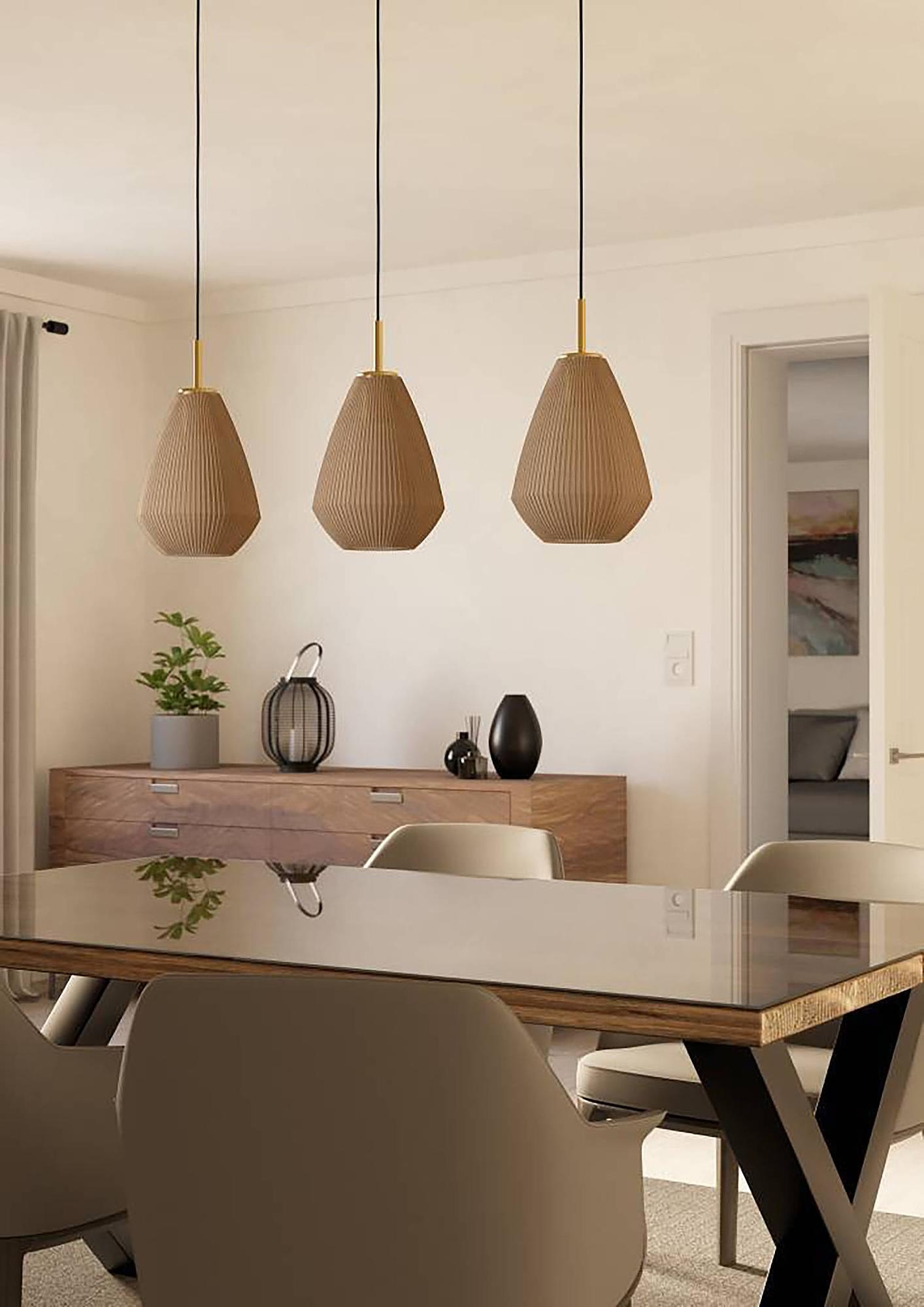 3-light pendant lamp Caprarola Satin glass 3