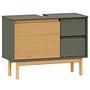 Washbasin cabinet STADY Solid Pine Grey-green 1