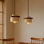 Duck Pendant Light Walnut Wood Travertine Brown 3