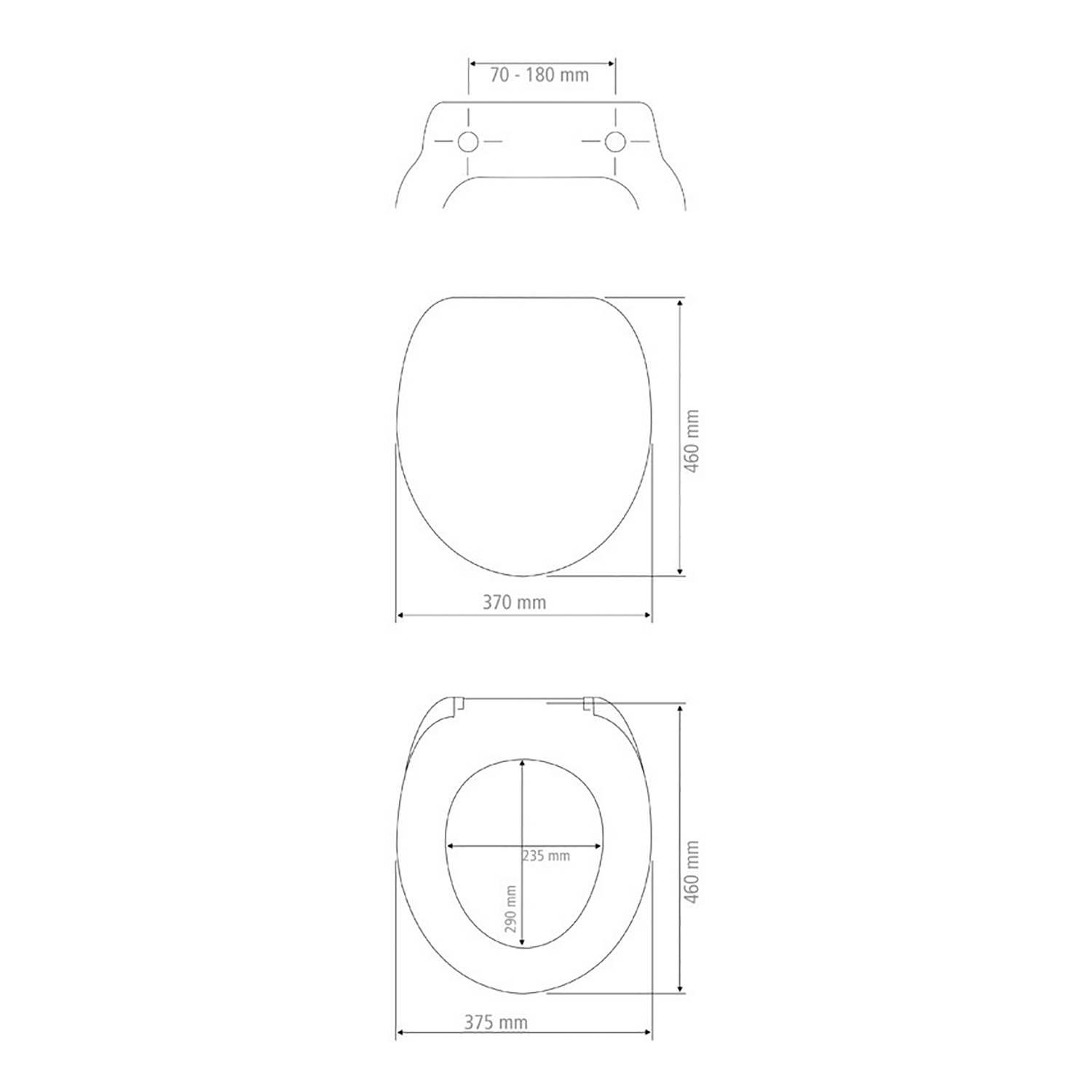 WC-Sitz Vorno Neo Edelstahl Weiß 2