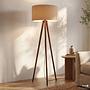 Floor lamp Lunix 1-light Solid Pine Terry Taupe 0