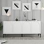 Lyon 79 Console Wood Veneer White Black 1