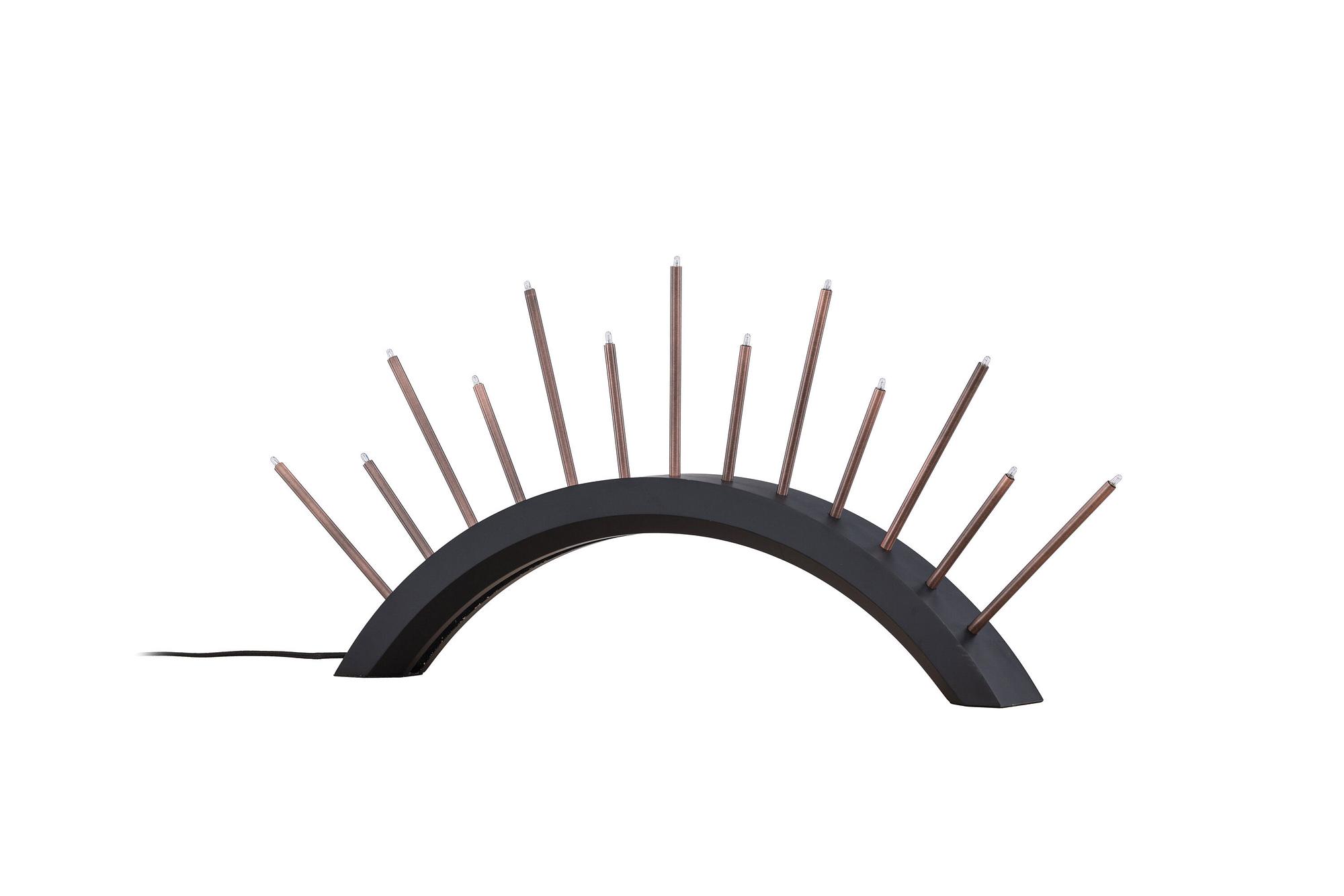 Björnrike Kerzenhalter Metall Schwarz Kupferoptik 1