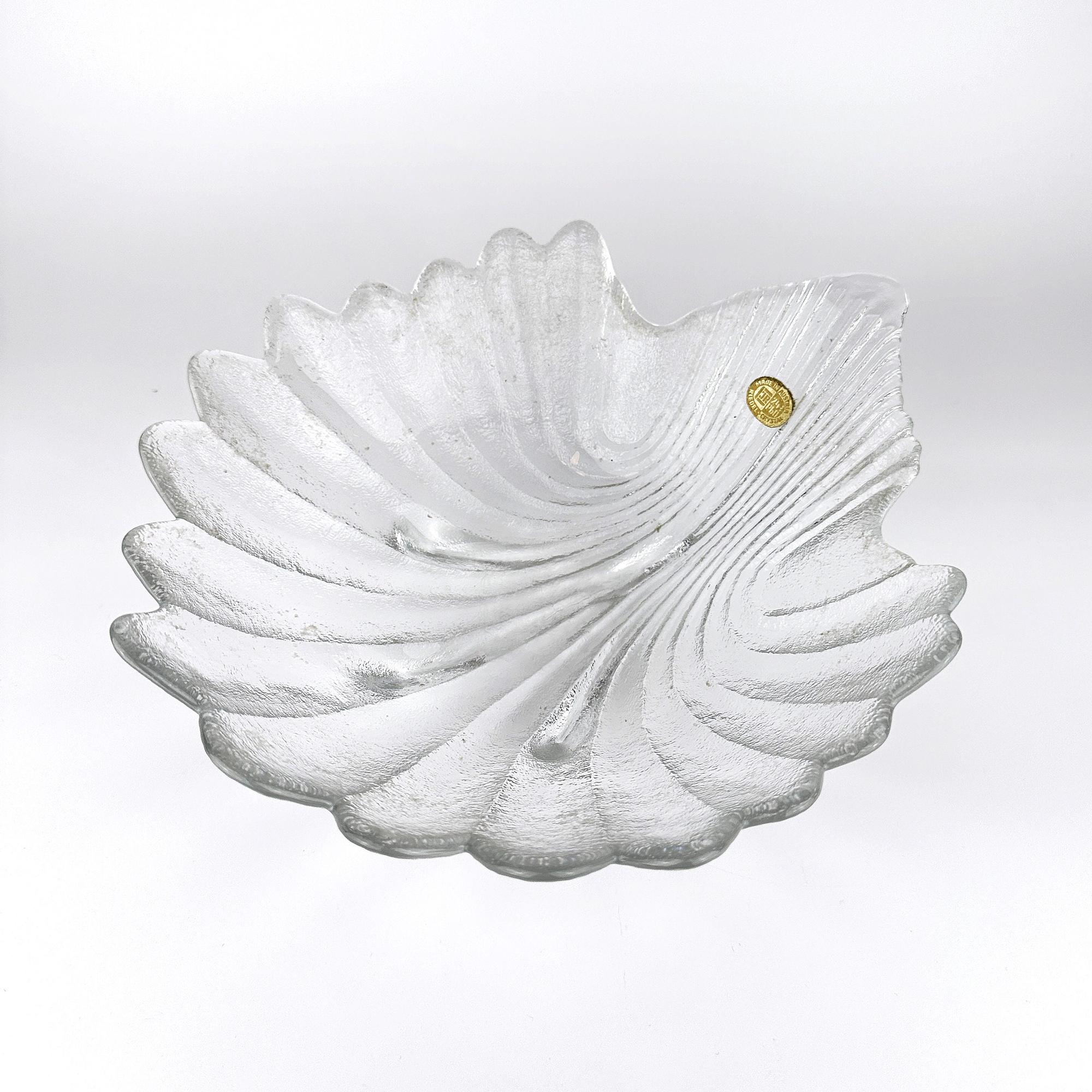 Shell Bowl Glass 1980s 3
