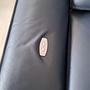 2x Sofa 2.5-seater Leather Dark Blue 3
