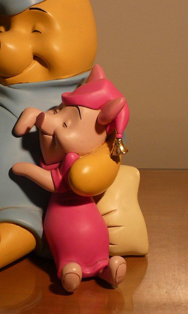  Figur Winnie Puuh & Ferkel Kunstharz Keramik 2000er Jahre 6