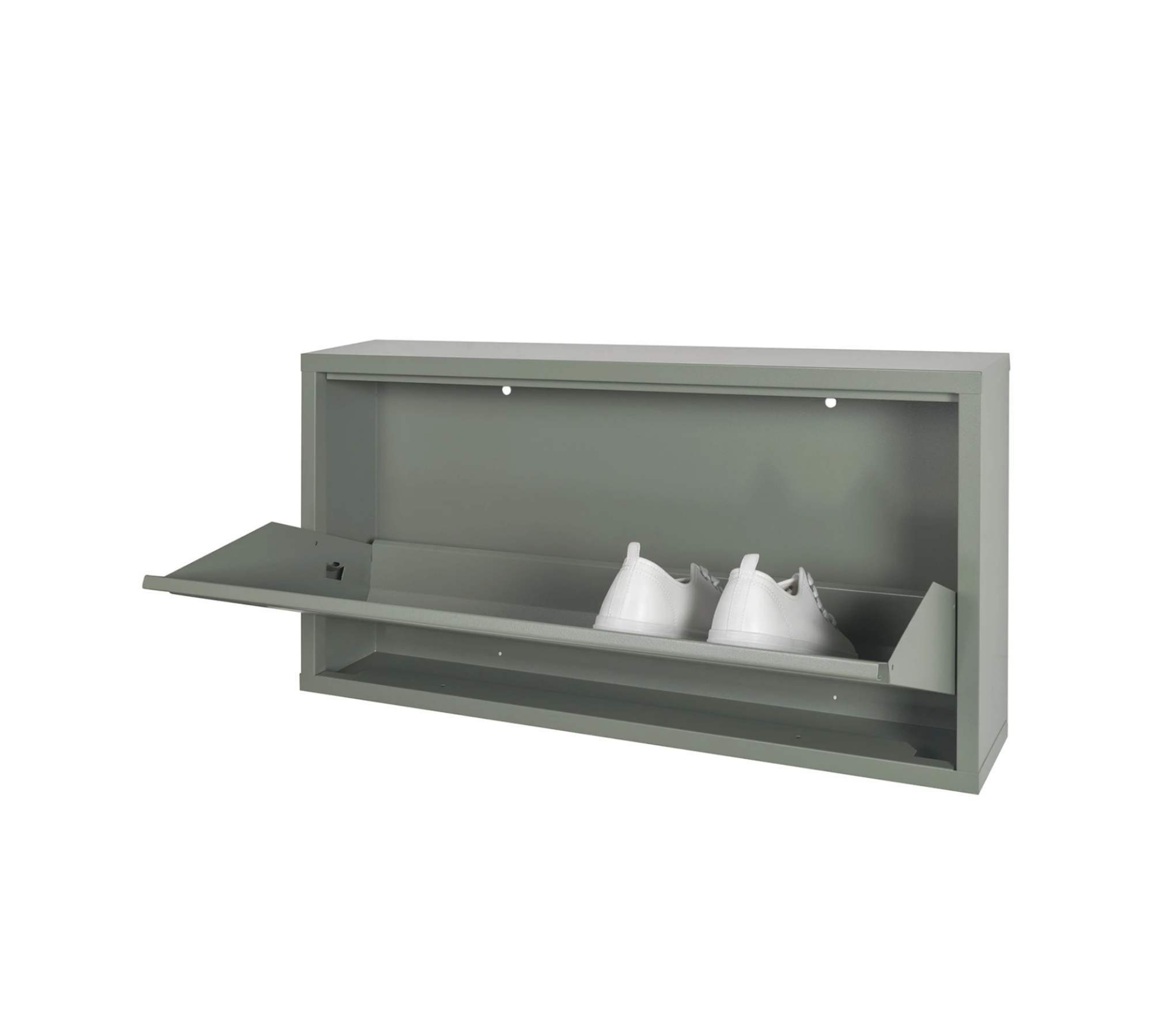 Schuhschrank Metall Grau 1