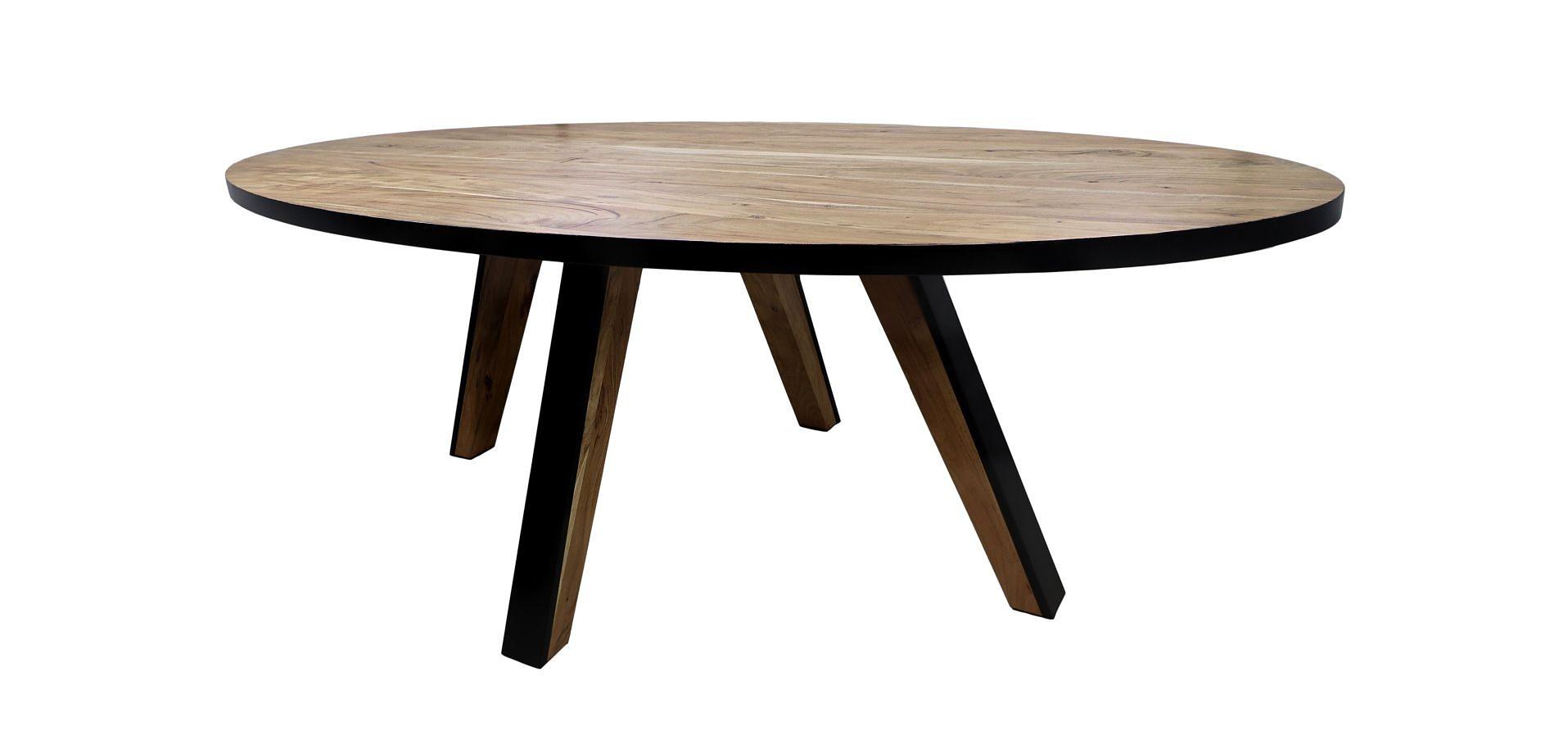 Milano Esstisch Akazienholz Metall 2