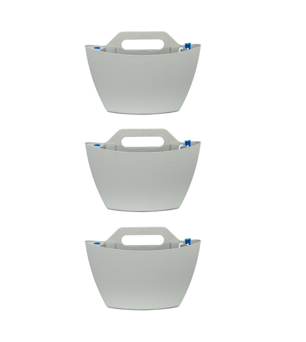 3x Wall planter with self-watering Grey 0