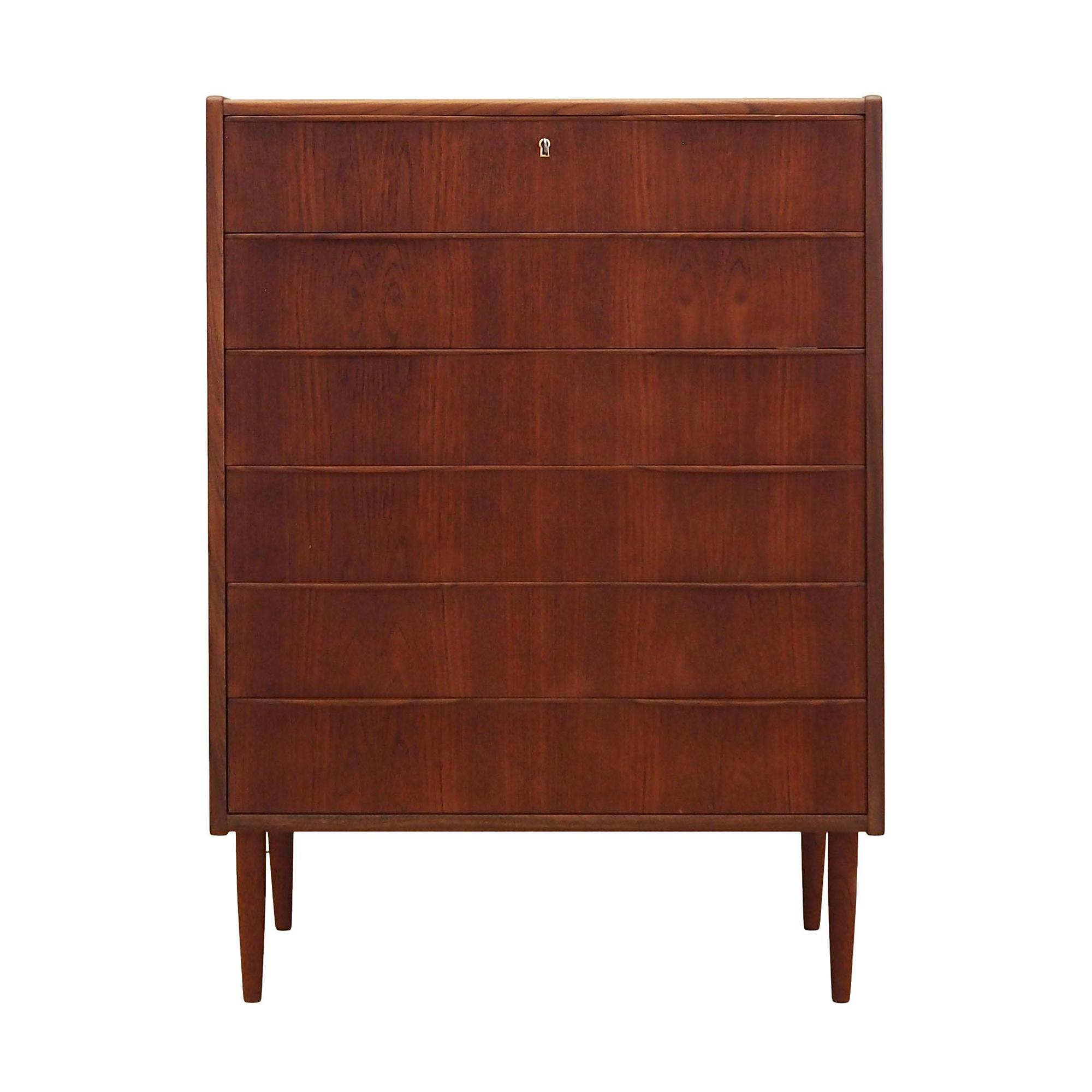 Chest of drawers Teak wood 1970s 0