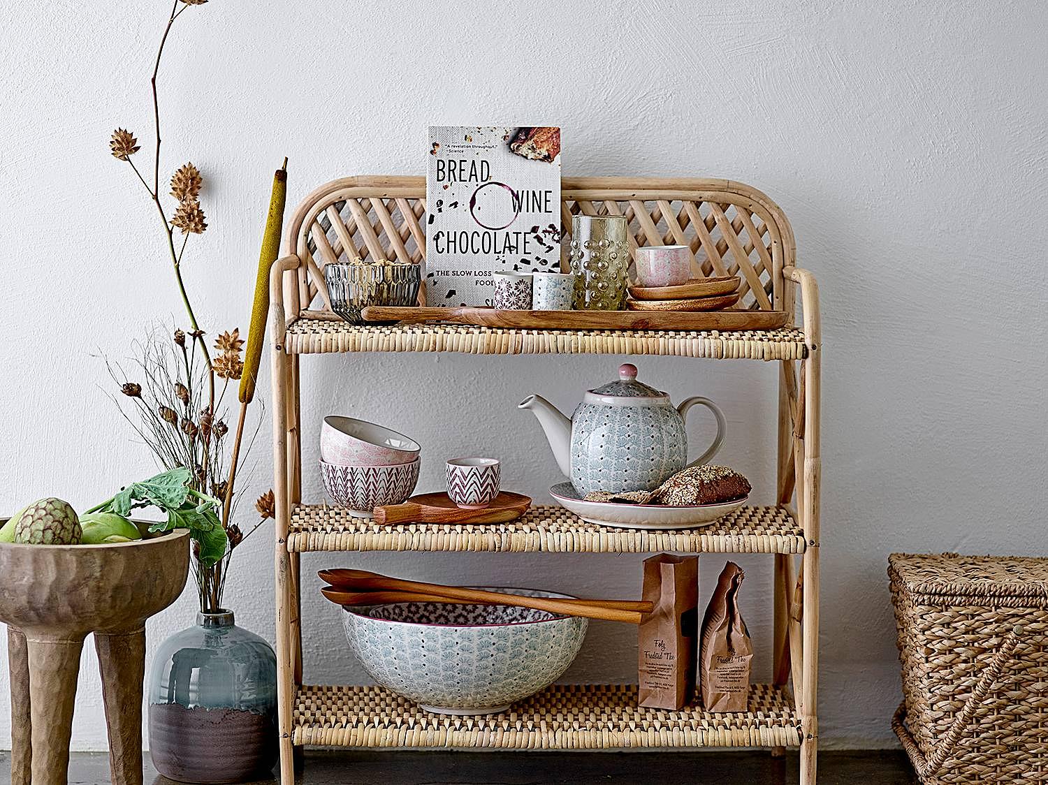 Servierschüssel Maya Keramik Weiß / Grün 3