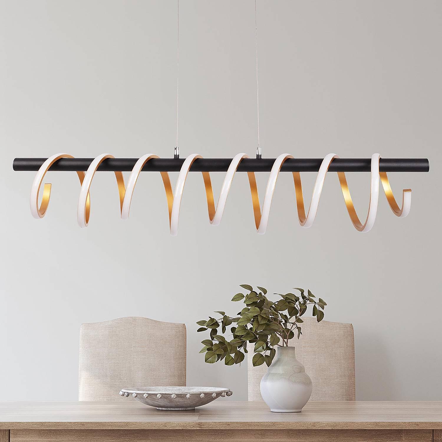 1-Flammig Belleza LED-Pendelleuchte Eisen Acrylglas Gold  0