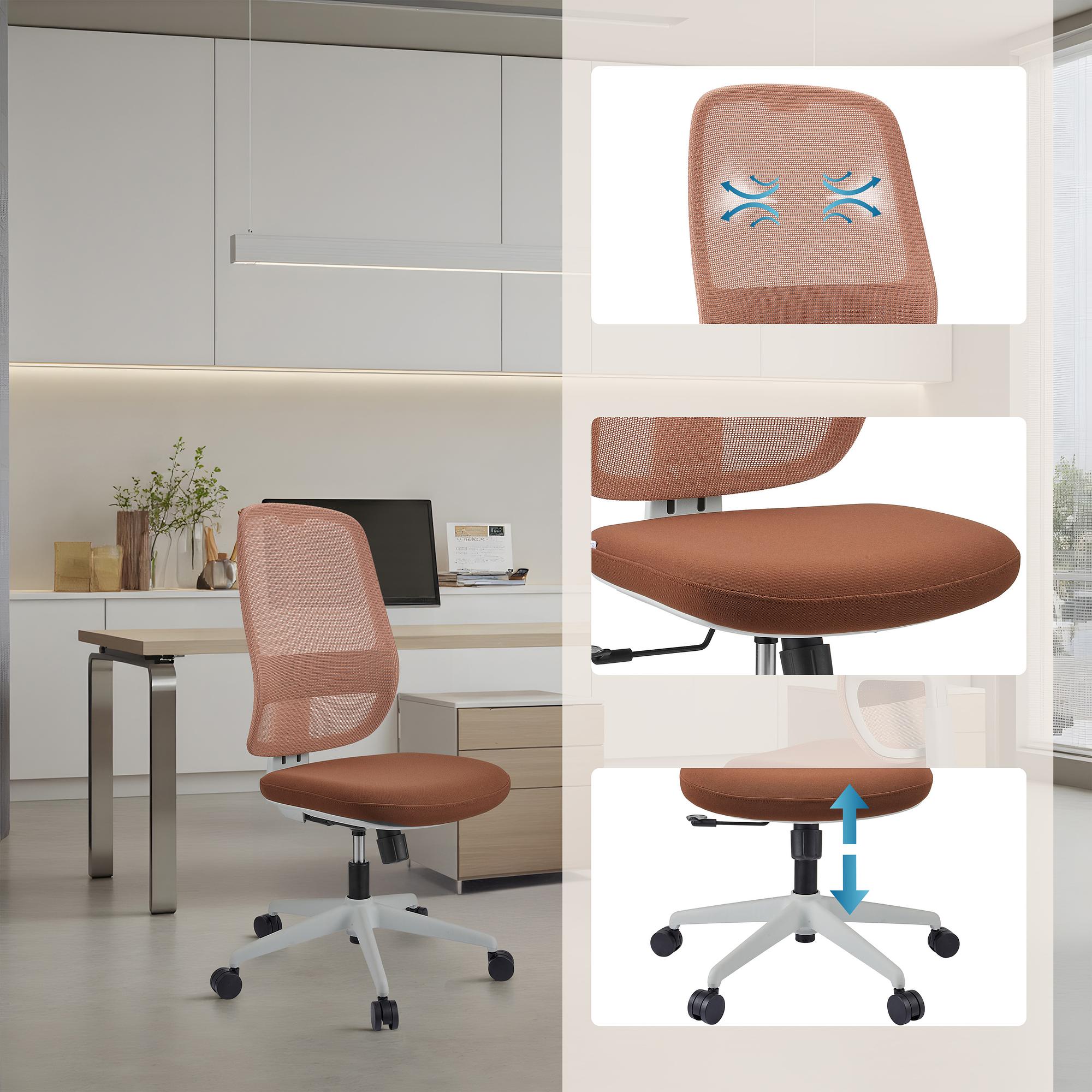 Minoro W Bürostuhl Netzstoff Braun 2