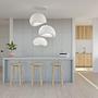 3-Flammig Wabi Sabi Kanso Beams Pendelleuchte Weiß 4