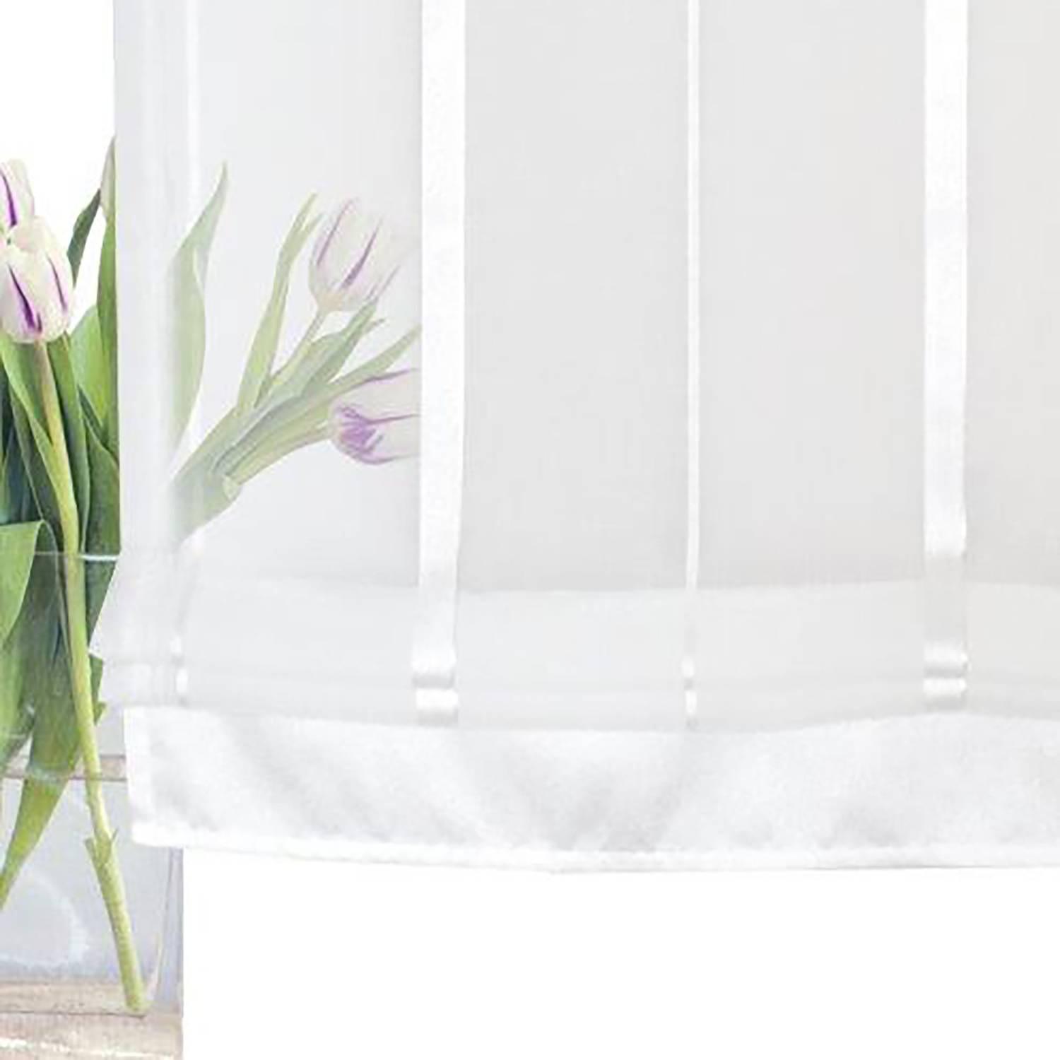 Raffrollo Elis Polyester Weiß 80 x 140 cm 3