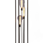 Floor lamp 3-light steel black 3