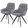 Armlehnenstuhl Cabac 2er-Set Grau 0