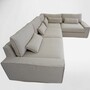 Trent Ecksofa Baumwolle-Leinenstoff Creme 2