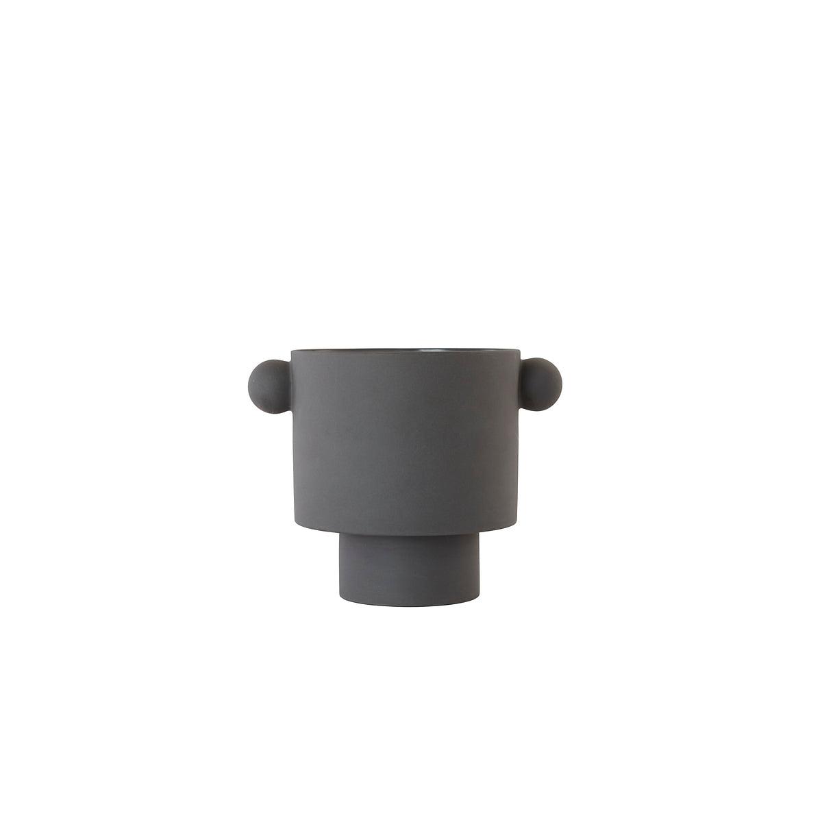 Inka Kana Blumentopf Ceramic Anthrazit 0