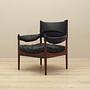 Modus Armchair Wood Leather Black 1960s 1