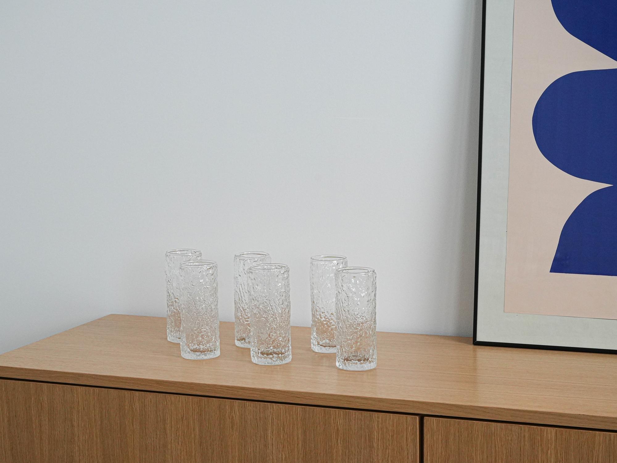 Glasses set of 6 1970s 1