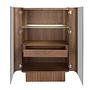 Sideboard aus Glas und Walnuss 3273 5